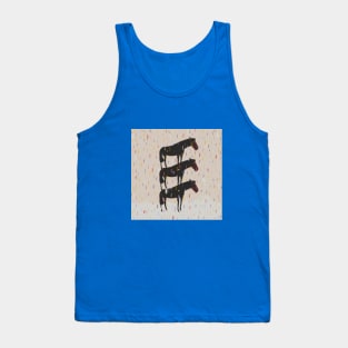 Three Horses in the snow Tank Top